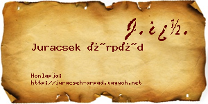 Juracsek Árpád névjegykártya