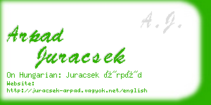 arpad juracsek business card